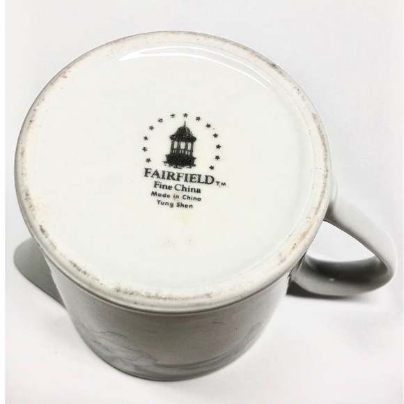 3/$24 FAIRFIELD Classic VANESSA White/Black Trim Tulips Iris Fine China Creamer - Picture 6 of 6